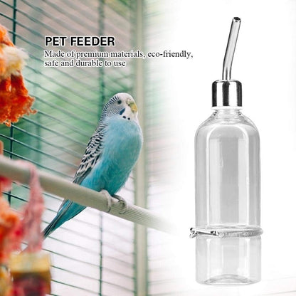 Pet Water Dispenser Automatic Pet Water Feeder Pet Hanging Water Feeding Bottle Hamster Water Bottle Water Feeder for Birds with Stainless Steel Ball Nipple