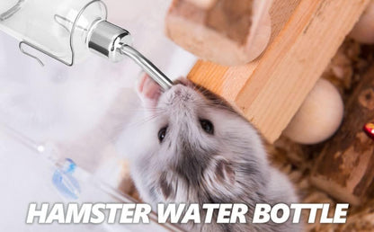Pet Water Dispenser Automatic Pet Water Feeder Pet Hanging Water Feeding Bottle Hamster Water Bottle Water Feeder for Birds with Stainless Steel Ball Nipple